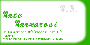 mate marmarosi business card